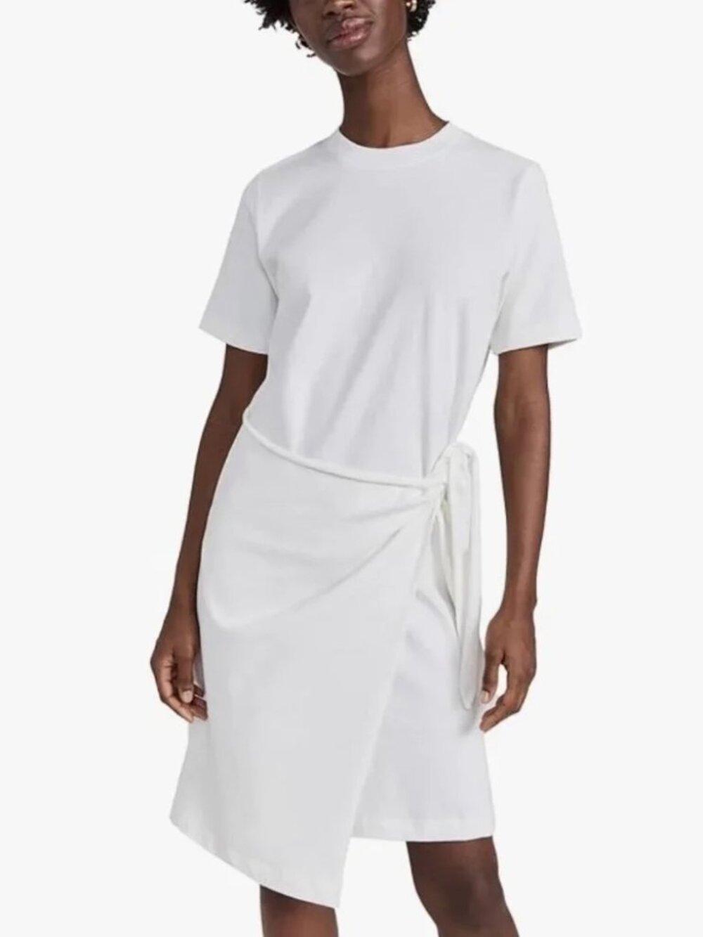 Vince Side-Tie Cotton Shirt Dress in Off-White Womens XS - *NWT!*